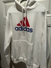Adidas Men's 2 Tone Bos Hoodie warm sweatshirt multi sports JW4814 White Red