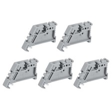 DIN Rail Mount Terminal Blocks End Stopper Screw Type Clamp Grey EW/35 20Pcs