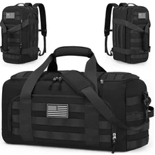 ZOMFELT Tactical Gym Bag for Men, 3-in-1 Travel Duffle Bag with Removable Div...