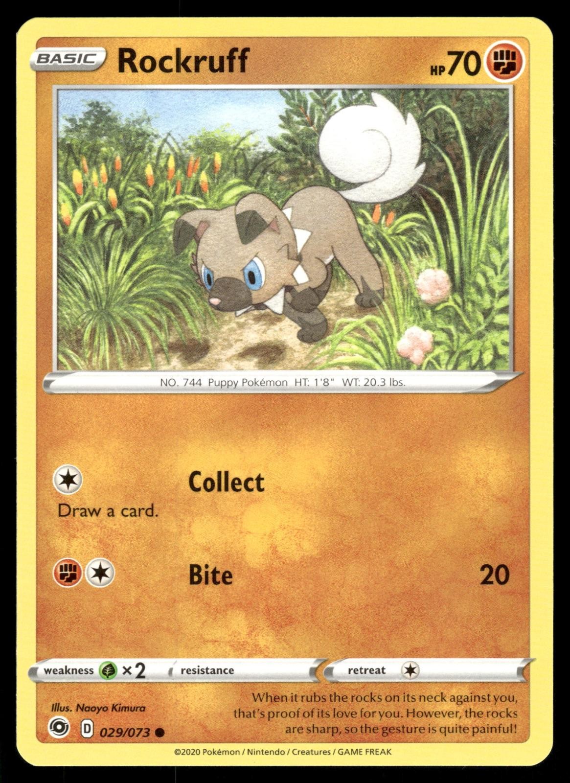 Rockruff 029/073 Common Champion's Path Pokemon NM
