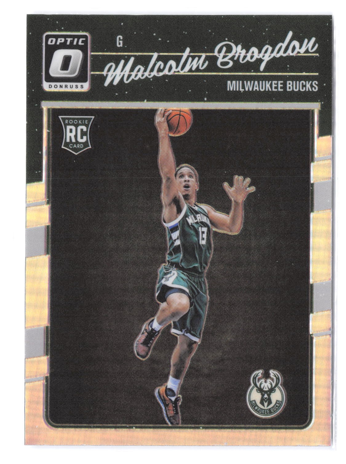 2016-17 Donruss Optic #179 Malcolm Brogdon Holo Prizm RC Milwaukee Bucks