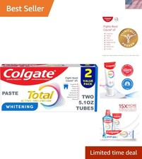 Total Whitening Toothpaste 5.1 oz, 2 Pack - Mint Flavor for Superior Oral Care 1.23 per gallon