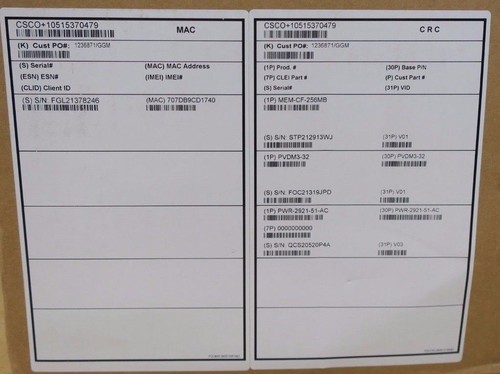 NEW Cisco Sealed C2951-CME-SRST/K9 2951/K9 Integrated Services Router ISR - Picture 7 of 7