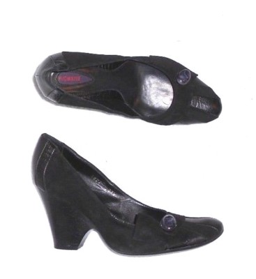 Escarpins Noirs Sergio Todzi - Talon Aiguille Très Haut - Taille 38 - Faux Cuir - Portés 1 Fois Pour Photo