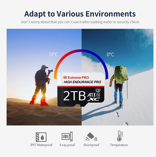 2 TB Ultra Micro SD Class 10 SDXC U3 TF Memory Card Micro Phone SD Cards - Picture 4 of 5