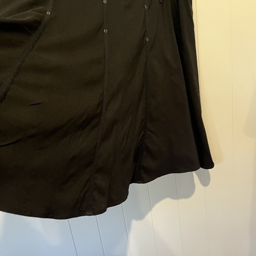 Blue Illusion Women’s Skirt Size 2L Black Eyelet Studs & Tape 12 Gore Lined Zip - Picture 3 of 6