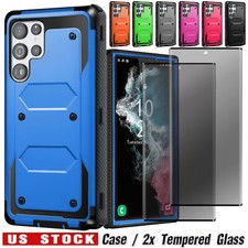 For Samsung Galaxy S22/S22 /S22 Ultra Rugged Case Cover Privacy Screen Protector