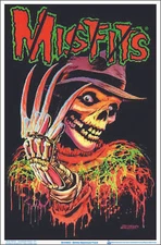 Misfits Nightmare Fiend Blacklight Poster - Flocked - 23" x 35"