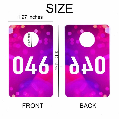 1-100 Live Plastic Number Tags Reusable Hanger Tags for Live Coat Room - Picture 5 of 5