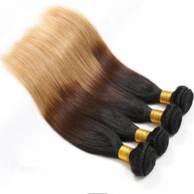 12A 1B/4/27# BRASILIANISCHE JUNGFRAU 3 TÖNE DUNKLE WURZEL OMBRE MENSCHLICHES HAAR 3/4/5 BÜNDEL