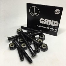 GRND Hardware Bolts 1.5" Phillips Head Black Skateboard Hardware Set Of 8