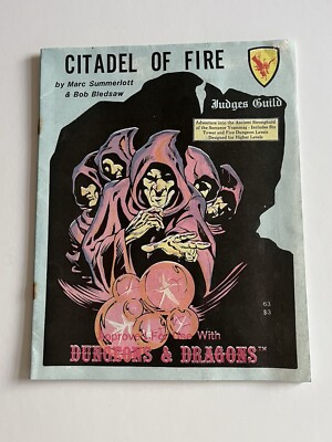 Dungeons and Dragons Judges Guild Citadel Of Fire 1981