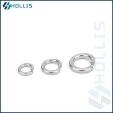 SPRING RECTANGULAR COIL LOCK WASHERS A2 STAINLESS STEEL FORM B METRIC M1.6 - M30