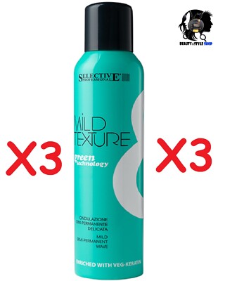 SELECTIVE PROFESSIONAL MILD TEXTURE 3X250ML SEMI-PERMANENT RIPPLE MOUSSE
