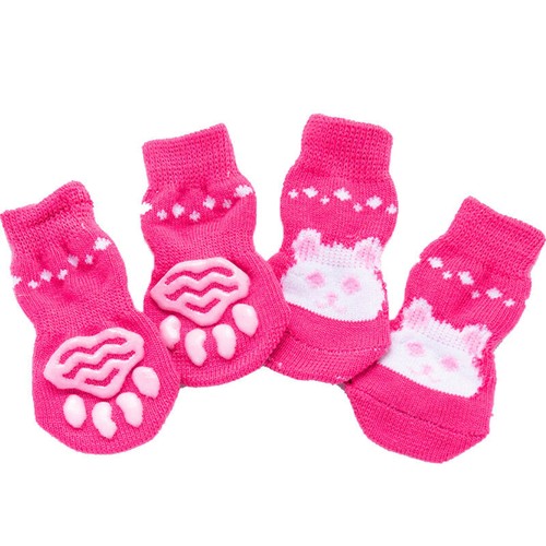 4pcs Soft Anti-Slip Dog Socks Boots Puppy Pet Cat Shoes Booties Paw Protector . - Picture 30 of 31