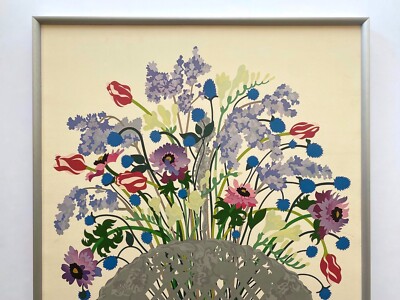 JOHN LANDER VTG 1980'S CONTEMPORARY LITHOGRAPH PRINT FRAMED LARGE