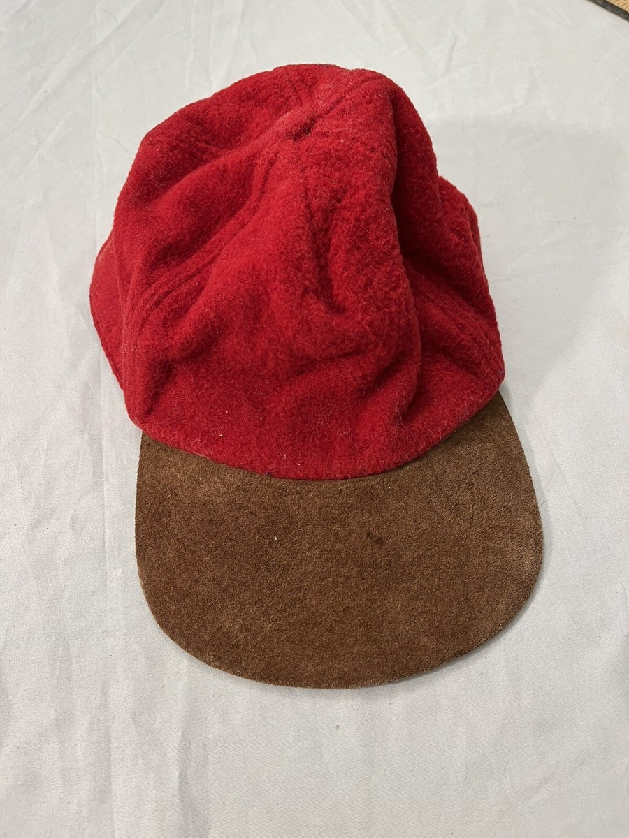 Vintage Gap Hat Baseball Cap Strap Back Wool Crown Red Suede  display picture 1