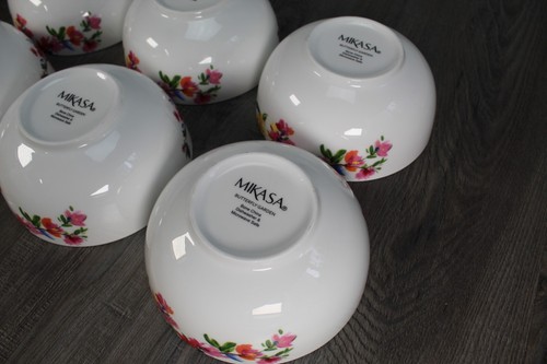 NEU 6er Set Mikasa Schmetterling Garten Blumen Bone China 6" Suppe Müslischalen Set - Bild 16 von 16