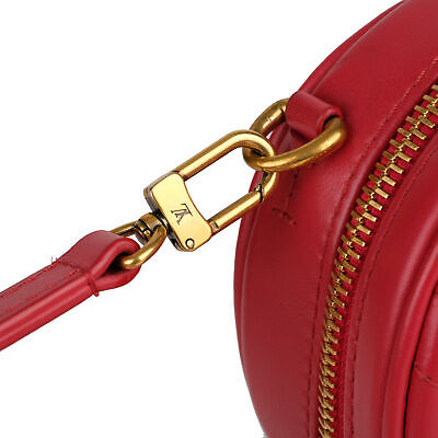 LOUIS VUITTON New Wave Love Lock Red Leather Heart Coeur Wristlet Shoulder  Bag