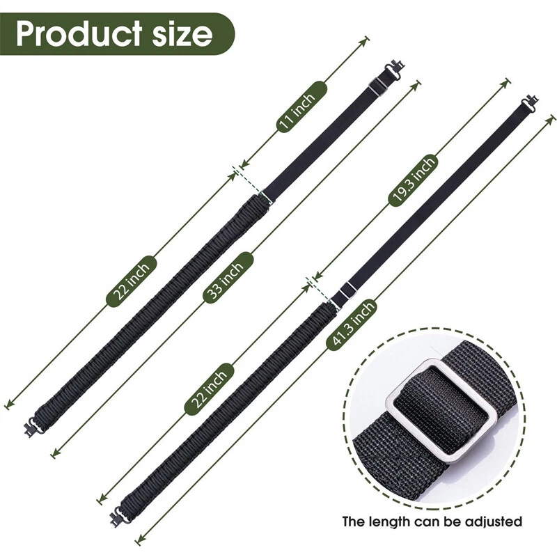 Double-point Gun Strap Multifunctional Nylon Tactical Sling Buckle Braided Belt - Image 4 of 4