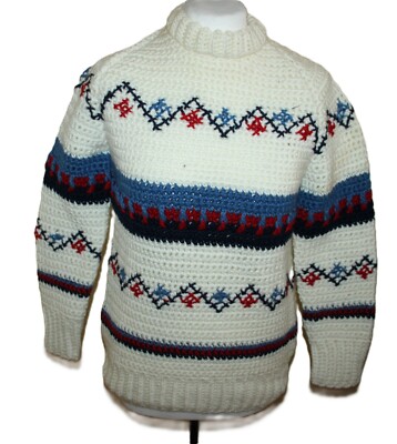 HAND KNITTED KIDS CABLE ARAN GIRLS Jumper EATHER Size 158 POLYACRYLIC