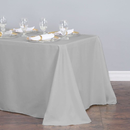 LinenTablecloth 90 x 156 in. Rect Poly Tablecloths,33 Color! Wedding Event Party - Picture 19 of 67