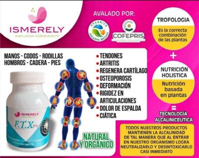 FTX Plus Ismerely Para Dolor de Espalda Rodillas y Articulaciones 100% Natural