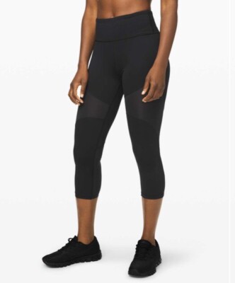 Lululemon Women's Hot Pursuit HR Crop Tight  21'' Style LW6AYXS BLK Size US8/UK12