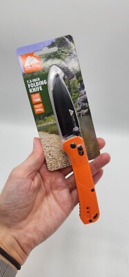 Ozark Trail 7.5 inch Slide Lock Folder Folding Knife with D2 Blade Belt Clip