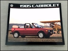 1985 Vw Volkswagen Rabbit Cabriolet Convertible Original Sales Brochure Catalog 1985 Vw Volkswagen Rabbit Cabriolet Convertible Original Sales Brochure Catalog