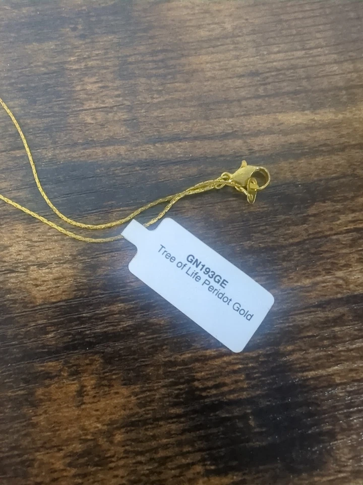 Collar Árbol de la Vida Peridoto Oro Foto 3 de 4