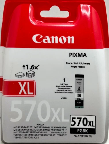 Canon 570 XL, Black, for Pixma, PGI-570PGBK XL, NEW / OVP Original Genuine 570XL