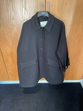 100% Wool Oversized Dropped Shoulder Black Coat