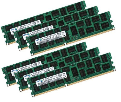 Samsung 6x 16GB 96GB DDR3 ECC 1333 MHz RAM für Apple Mac Pro 4,1 5,1 PC3L-12800R - 第 1/1 張圖片