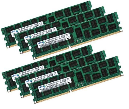 Samsung 6x 16 GB 96 GB DDR3 ECC 1333 MHz RAM per Apple Mac Pro 4,1 5,1 PC3L-12800R - Foto 1 di 1