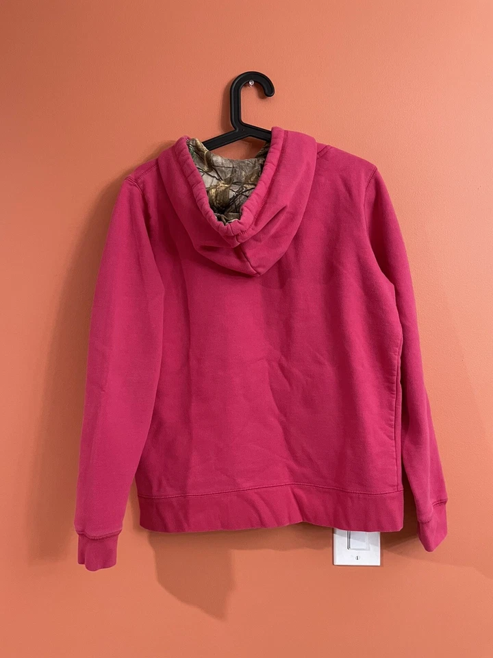 Suéter con Capucha Browning Rosa Caliente Para Mujer Talla M Buckmark Realtree Camuflaje Vellón Caza Foto 2 de 4