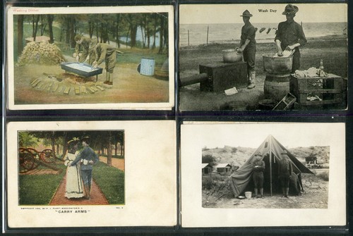 Wartime Postcard Collection Lot of 29 with Correspondence 1940s WW2 Ship Tanks