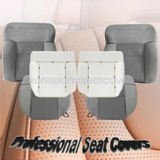 Driver /Passenger Bottom Top Cloth Seat Cover For 2004-2008 Ford F150 Flint Gray