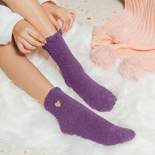 Womens Fuzzy Socks Winter Warm Fluffy Socks Athletic Outdoor Sports Sleep Socks - Bild 42 von 47