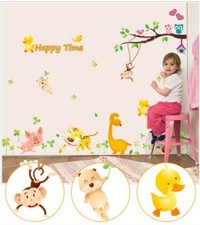 Wall Stickers decorazione bambini - Adesivi murali - Animali 180x125 cm 