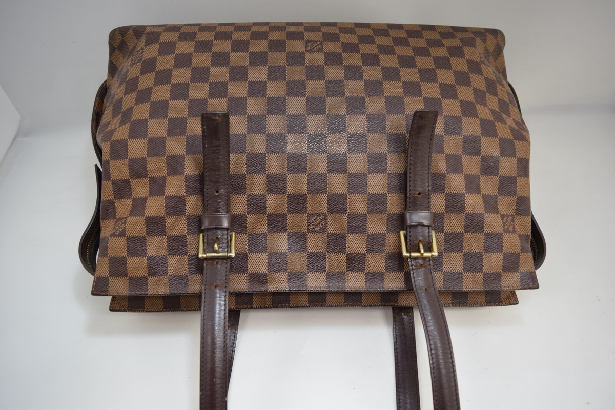 Auth Louis Vuitton Chelsea Shoulder Bag Damier Ebene Canvas Auth Louis Vuitton Chelsea Shoulder Bag Damier Ebene Canvas