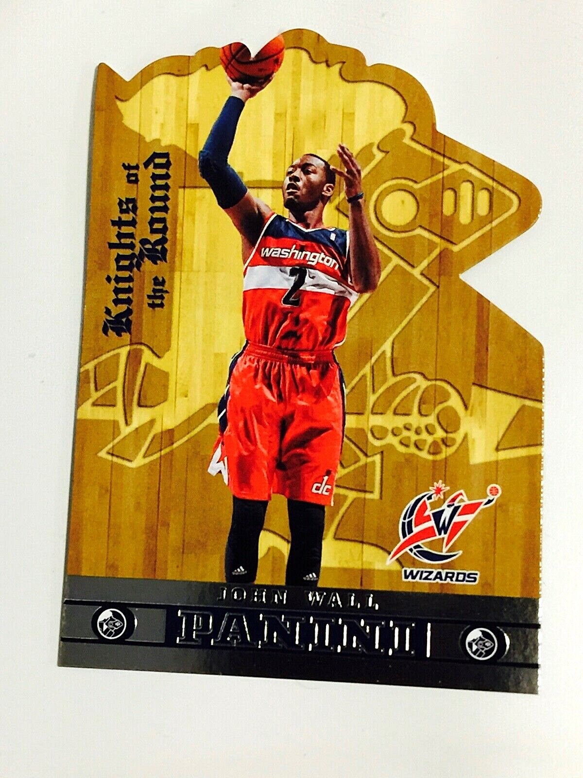 2013-14 Panini John Wall Knights of the Round Die Cut insert card