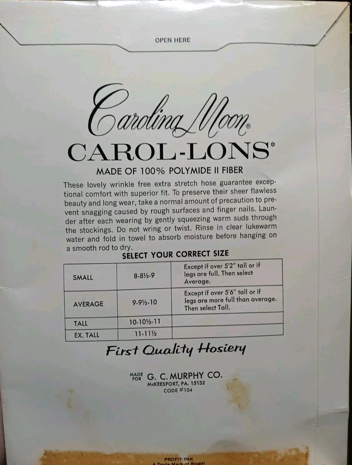 Nuevas Pantimedias De Colección Carol-Lons Carolina Moon Talla Pequeña Tono de Sol Foto 3 de 4