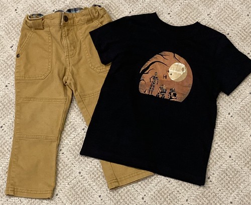 Osh Kosh B’Gosh Genuine Kids Pants + Star Wars Shirt Boys 2T Outfit - 第 1/3 張圖片