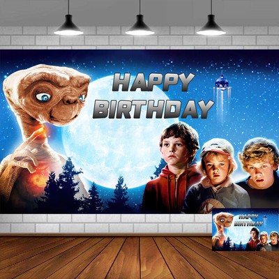 E.T. The Extra Terrestrial Birthday Party Decor Backdrop Banner Poster 5x3ft