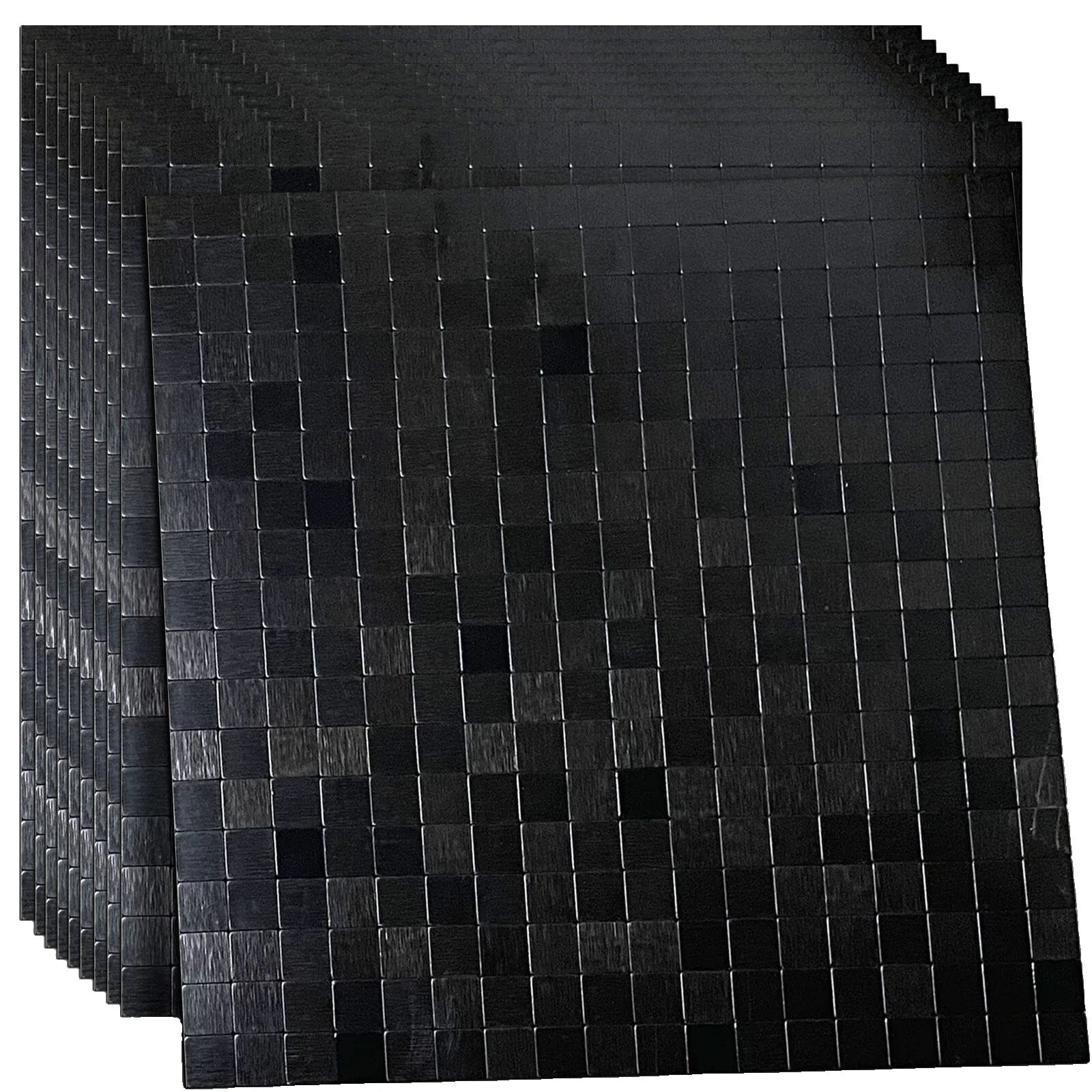 Black Metal Mosaic Tile Sheets Tiles