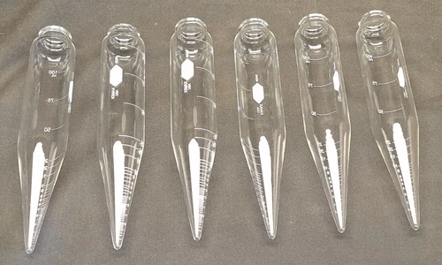 Box of 6 Kimble Kimax 8" Standard Oil Graduated Centrifuge Tube 100ml 45240-100