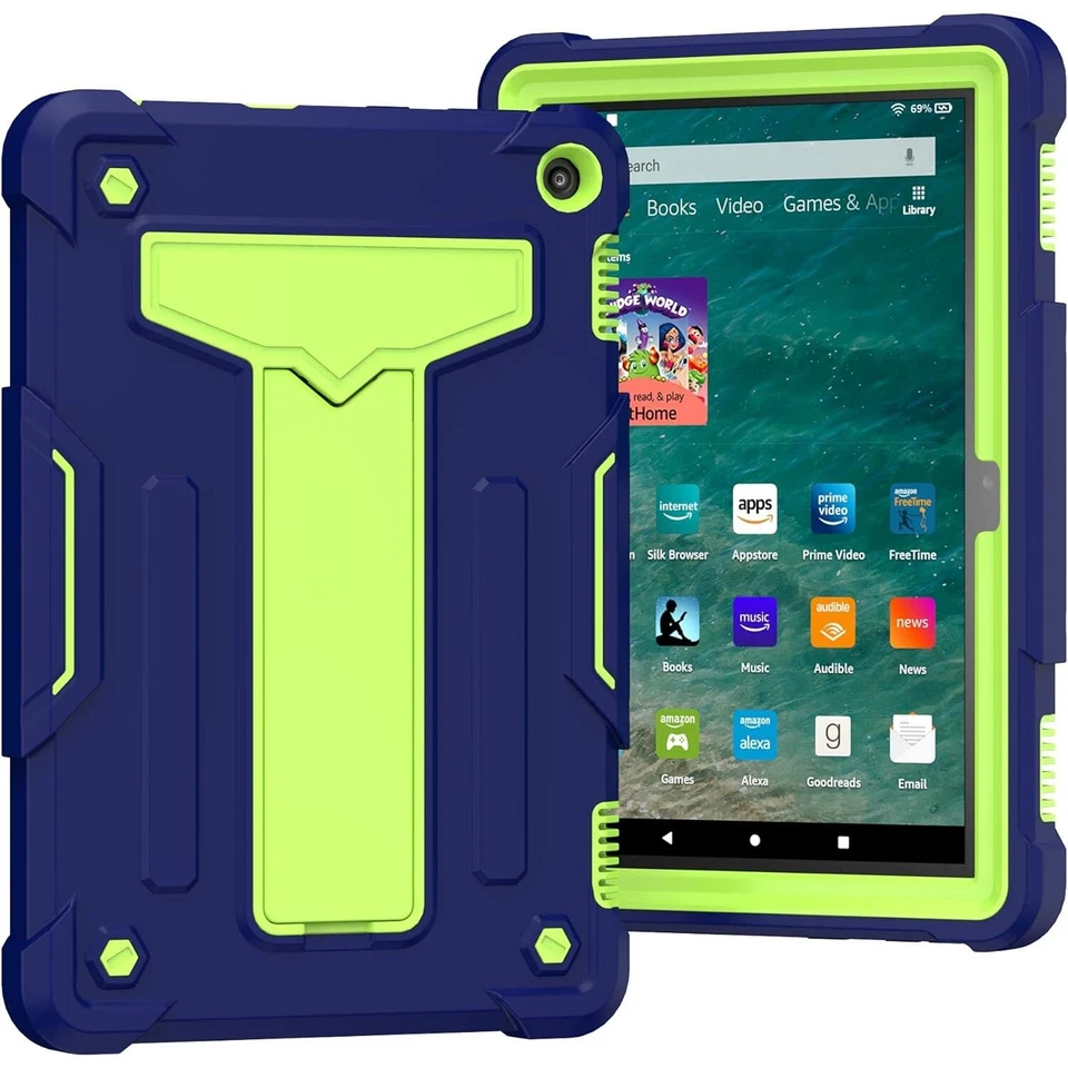 Case for Amazon Fire HD 8.0 2022, w/ Kickstand, Screen Protector & 2 Stylus Pens - Image 2 of 4