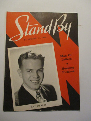 STAND BY MAGAZINE NOVEMBER 1936 ART WENZEL MAN OF LETTERSWLS CHICAGO RADIO
