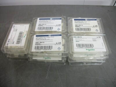 TELEMECANIQUE LOT OF 15 CLIP-IN MARKER STRIPS NUMBERS 1-10 AB1B610 NEW
